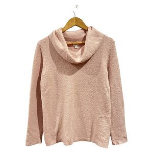J Jill wool blend cowl neck pink sweater size M